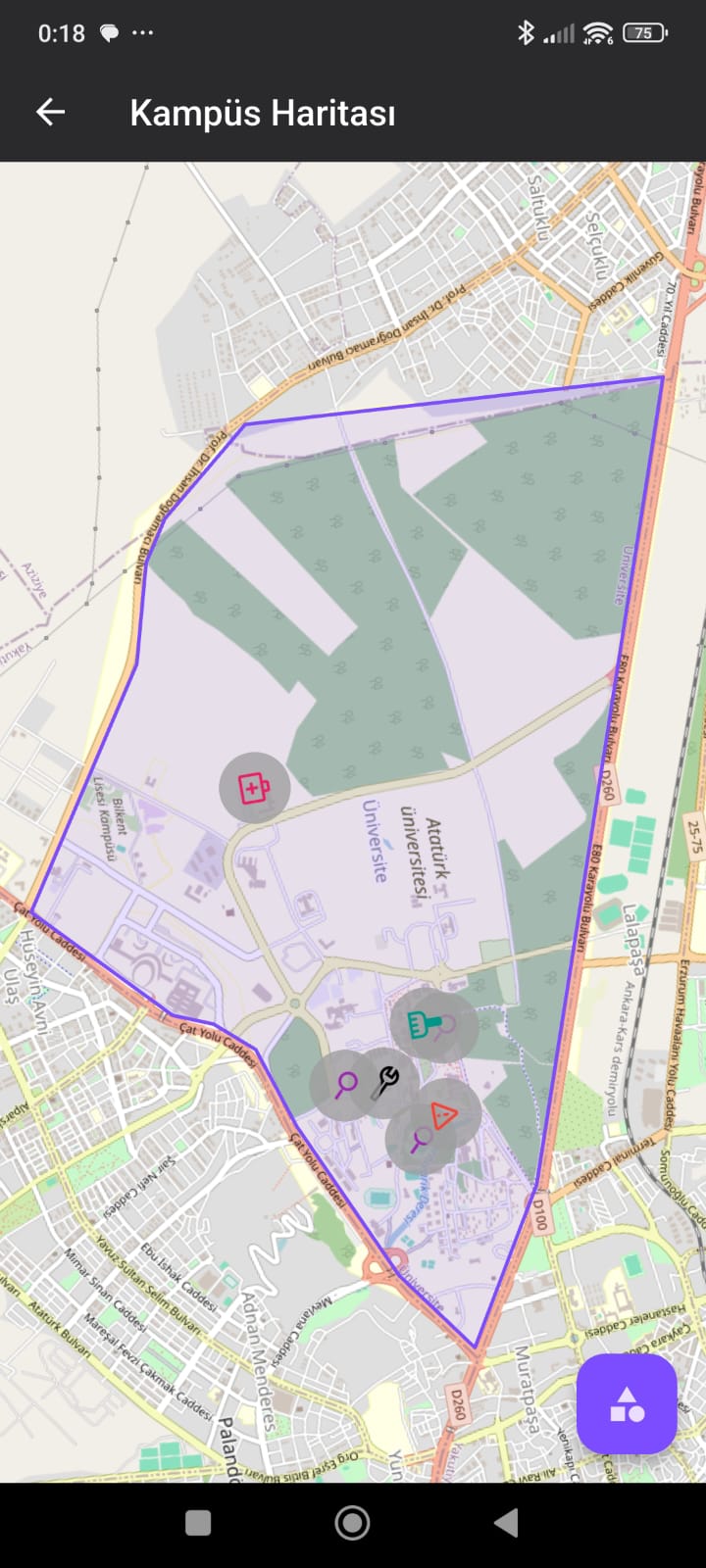 Kampüs Haritası Sayfası